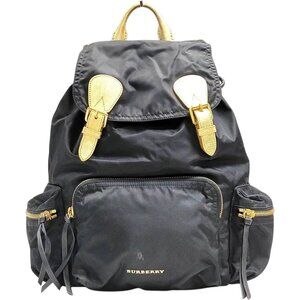 (L3) Burberry Backpack Bag Black Nylon